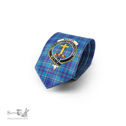 Scottish Mercer Modern Tartan Tie with Family Crest Tartan Plaid NeckTie Scottish Plaid Tartan Plaid - ScotsTee - scotstee.com