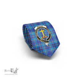 Scottish Mercer Modern Tartan Tie with Family Crest Tartan Plaid NeckTie Scottish Plaid Tartan Plaid - ScotsTee - scotstee.com