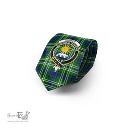Scottish Purves Tartan Tie with Family Crest Tartan Plaid NeckTie Scottish Plaid Tartan Plaid - ScotsTee - scotstee.com