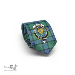 Scottish Sinclair Hunting Ancient Tartan Tie with Family Crest Tartan Plaid NeckTie Scottish Plaid Tartan Plaid - ScotsTee - scotstee.com