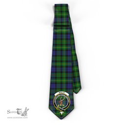 Scottish Rollo Tartan Tie with Family Crest Tartan Plaid NeckTie Scottish Plaid Tartan Plaid - ScotsTee - scotstee.com