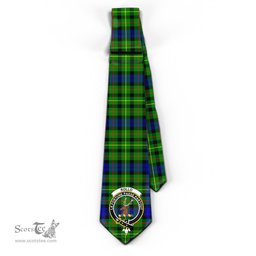 Scottish Rollo Modern Tartan Tie with Family Crest Tartan Plaid NeckTie Scottish Plaid Tartan Plaid - ScotsTee - scotstee.com