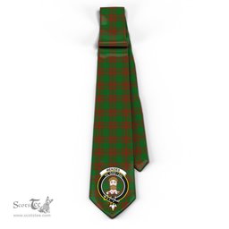 Scottish Menzies Tartan Tie with Family Crest Tartan Plaid NeckTie Scottish Plaid Tartan Plaid - ScotsTee - scotstee.com