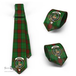 Scottish Maxwell Hunting Tartan Tie with Family Crest Tartan Plaid NeckTie Scottish Plaid Tartan Plaid - ScotsTee - scotstee.com