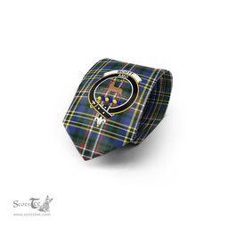 Scottish Scott Green Modern Tartan Tie with Family Crest Tartan Plaid NeckTie Scottish Plaid Tartan Plaid - ScotsTee - scotstee.com