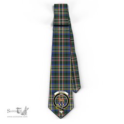 Scottish Scott Green Modern Tartan Tie with Family Crest Tartan Plaid NeckTie Scottish Plaid Tartan Plaid - ScotsTee - scotstee.com