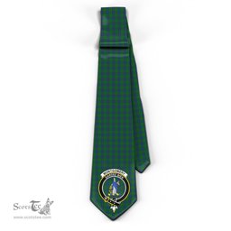 Scottish Montgomery Tartan Tie with Family Crest Tartan Plaid NeckTie Scottish Plaid Tartan Plaid - ScotsTee - scotstee.com