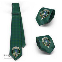 Scottish Montgomery Tartan Tie with Family Crest Tartan Plaid NeckTie Scottish Plaid Tartan Plaid - ScotsTee - scotstee.com