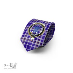 Scottish Ochterlony Tartan Tie with Family Crest Tartan Plaid NeckTie Scottish Plaid Tartan Plaid - ScotsTee - scotstee.com