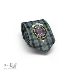 Scottish Ogilvie (Ogilvy) Hunting Tartan Tie with Family Crest Tartan Plaid NeckTie Scottish Plaid Tartan Plaid - ScotsTee - scotstee.com