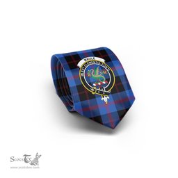 Scottish Maule Tartan Tie with Family Crest Tartan Plaid NeckTie Scottish Plaid Tartan Plaid - ScotsTee - scotstee.com
