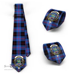 Scottish Maule Tartan Tie with Family Crest Tartan Plaid NeckTie Scottish Plaid Tartan Plaid - ScotsTee - scotstee.com