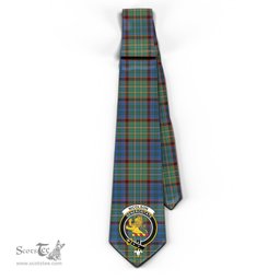 Scottish Nicolson Hunting Ancient Tartan Tie with Family Crest Tartan Plaid NeckTie Scottish Plaid Tartan Plaid - ScotsTee - scotstee.com