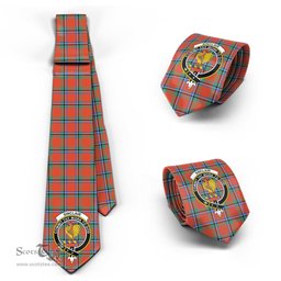 Scottish Sinclair Ancient Tartan Tie with Family Crest Tartan Plaid NeckTie Scottish Plaid Tartan Plaid - ScotsTee - scotstee.com
