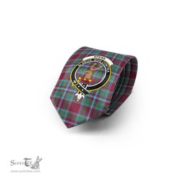 Scottish Spens (Spence) Tartan Tie with Family Crest Tartan Plaid NeckTie Scottish Plaid Tartan Plaid - ScotsTee - scotstee.com