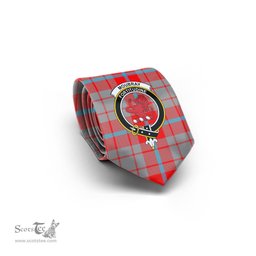 Scottish Moubray Tartan Tie with Family Crest Tartan Plaid NeckTie Scottish Plaid Tartan Plaid - ScotsTee - scotstee.com