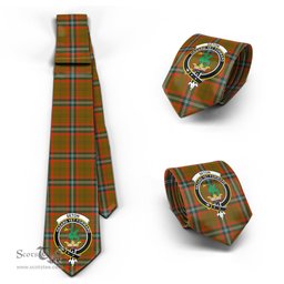 Scottish Seton Hunting Modern Tartan Tie with Family Crest Tartan Plaid NeckTie Scottish Plaid Tartan Plaid - ScotsTee - scotstee.com