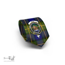 Scottish Muir Tartan Tie with Family Crest Tartan Plaid NeckTie Scottish Plaid Tartan Plaid - ScotsTee - scotstee.com