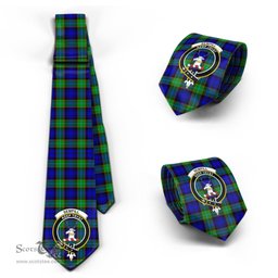 Scottish Sempill Modern Tartan Tie with Family Crest Tartan Plaid NeckTie Scottish Plaid Tartan Plaid - ScotsTee - scotstee.com