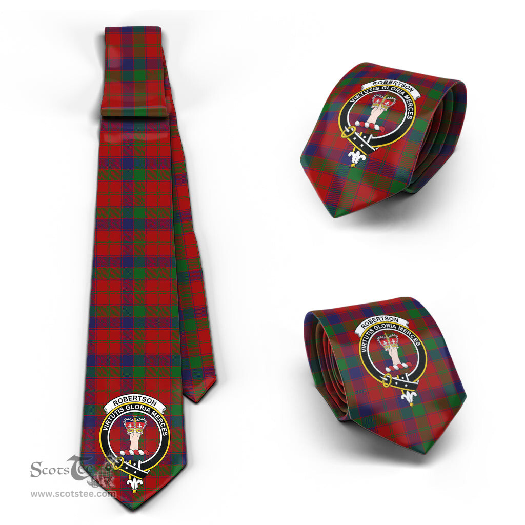 Scottish Robertson Tartan Tie with Family Crest Tartan Plaid NeckTie Scottish Plaid Tartan Plaid - ScotsTee - scotstee.com
