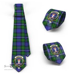 Scottish Robertson Hunting Modern Tartan Tie with Family Crest Tartan Plaid NeckTie Scottish Plaid Tartan Plaid - ScotsTee - scotstee.com