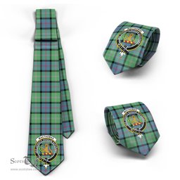 Scottish MacThomas Ancient Tartan Tie with Family Crest Tartan Plaid NeckTie Scottish Plaid Tartan Plaid - ScotsTee - scotstee.com