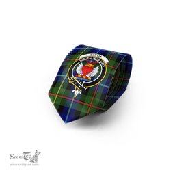 Scottish Smith Modern Tartan Tie with Family Crest Tartan Plaid NeckTie Scottish Plaid Tartan Plaid - ScotsTee - scotstee.com
