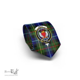 Scottish Smith Modern Tartan Tie with Family Crest Tartan Plaid NeckTie Scottish Plaid Tartan Plaid - ScotsTee - scotstee.com