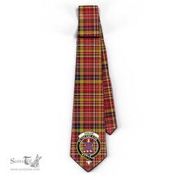 Scottish Ogilvie (Ogilvy) of Strathallan Tartan Tie with Family Crest Tartan Plaid NeckTie Scottish Plaid Tartan Plaid - ScotsTee - scotstee.com
