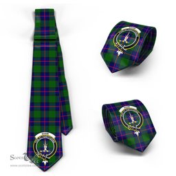 Scottish Shaw Modern Tartan Tie with Family Crest Tartan Plaid NeckTie Scottish Plaid Tartan Plaid - ScotsTee - scotstee.com