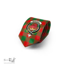 Scottish Moncrieff Modern Tartan Tie with Family Crest Tartan Plaid NeckTie Scottish Plaid Tartan Plaid - ScotsTee - scotstee.com