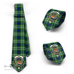 Scottish Mow Tartan Tie with Family Crest Tartan Plaid NeckTie Scottish Plaid Tartan Plaid - ScotsTee - scotstee.com