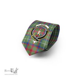Scottish Shaw Green Modern Tartan Tie with Family Crest Tartan Plaid NeckTie Scottish Plaid Tartan Plaid - ScotsTee - scotstee.com