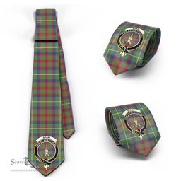Scottish Shaw Green Modern Tartan Tie with Family Crest Tartan Plaid NeckTie Scottish Plaid Tartan Plaid - ScotsTee - scotstee.com