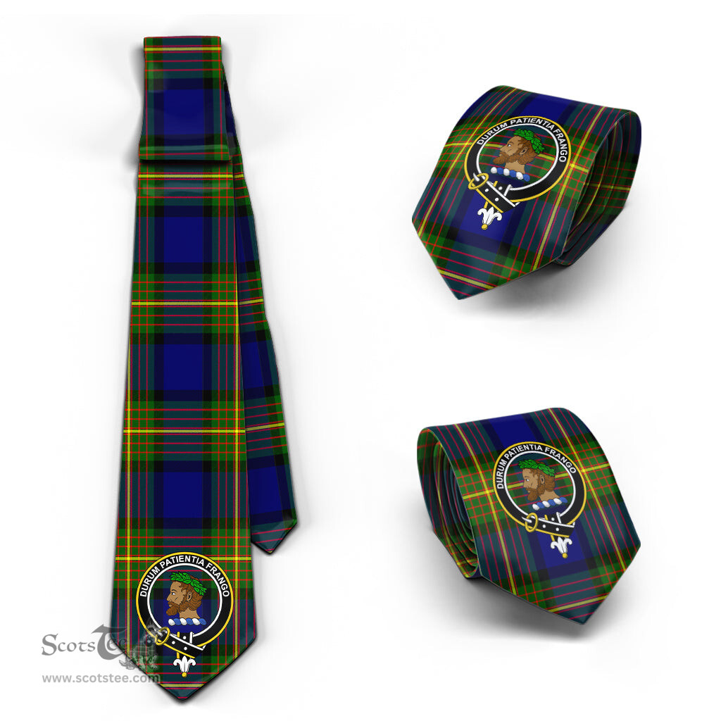 Scottish Moore Tartan Tie with Family Crest Tartan Plaid NeckTie Scottish Plaid Tartan Plaid - ScotsTee - scotstee.com