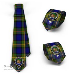Scottish Moore Tartan Tie with Family Crest Tartan Plaid NeckTie Scottish Plaid Tartan Plaid - ScotsTee - scotstee.com
