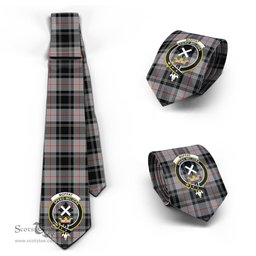 Scottish Moffat Modern Tartan Tie with Family Crest Tartan Plaid NeckTie Scottish Plaid Tartan Plaid - ScotsTee - scotstee.com