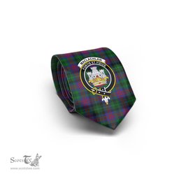 Scottish MacLachlan Hunting Tartan Tie with Family Crest Tartan Plaid NeckTie Scottish Plaid Tartan Plaid - ScotsTee - scotstee.com