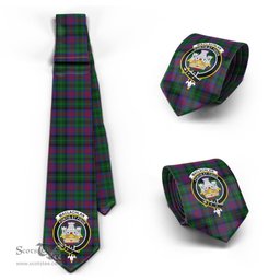 Scottish MacLachlan Hunting Tartan Tie with Family Crest Tartan Plaid NeckTie Scottish Plaid Tartan Plaid - ScotsTee - scotstee.com