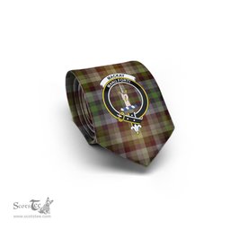 Scottish MacKay of Strathnaver Tartan Tie with Family Crest Tartan Plaid NeckTie Scottish Plaid Tartan Plaid - ScotsTee - scotstee.com