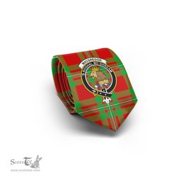 Scottish MacGregor Modern Tartan Tie with Family Crest Tartan Plaid NeckTie Scottish Plaid Tartan Plaid - ScotsTee - scotstee.com