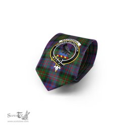 Scottish MacDonell of Glengarry Tartan Tie with Family Crest Tartan Plaid NeckTie Scottish Plaid Tartan Plaid - ScotsTee - scotstee.com