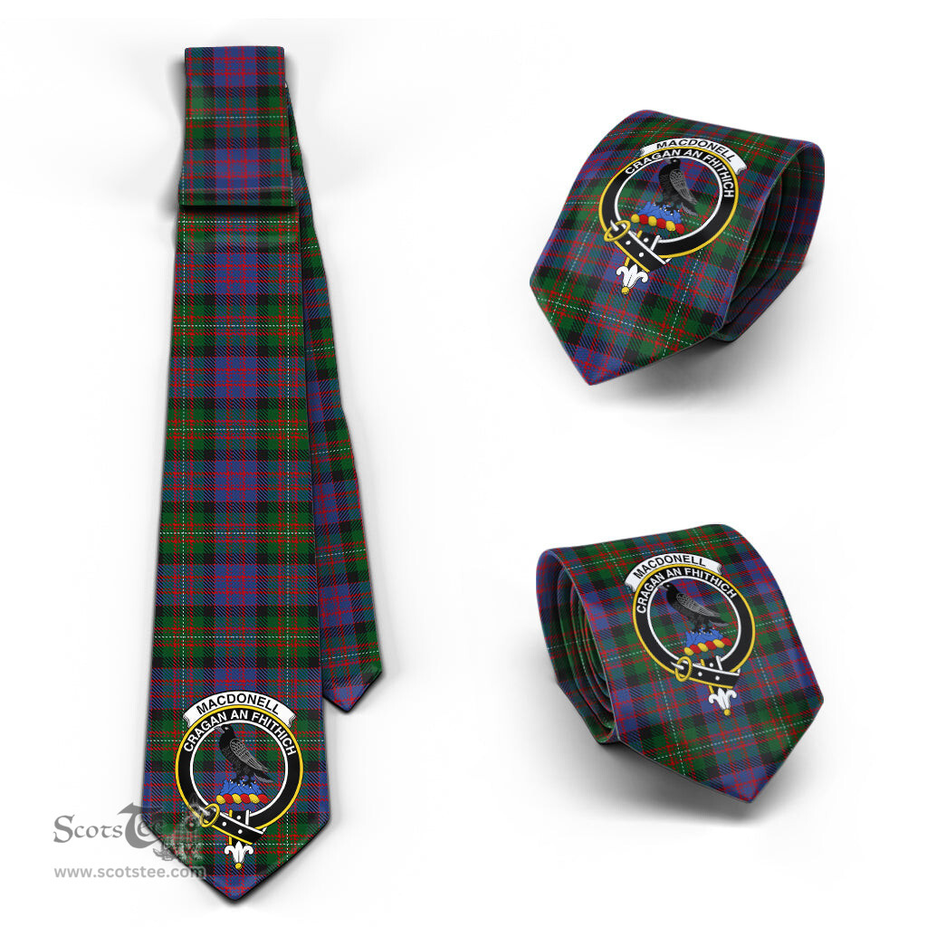 Scottish MacDonell of Glengarry Tartan Tie with Family Crest Tartan Plaid NeckTie Scottish Plaid Tartan Plaid - ScotsTee - scotstee.com