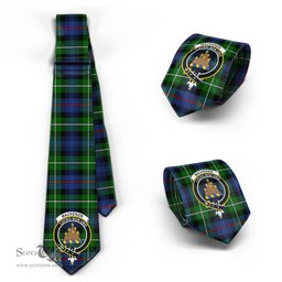 Scottish MacKenzie Modern Tartan Tie with Family Crest Tartan Plaid NeckTie Scottish Plaid Tartan Plaid - ScotsTee - scotstee.com