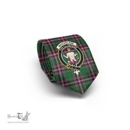 Scottish MacFarlane Hunting Tartan Tie with Family Crest Tartan Plaid NeckTie Scottish Plaid Tartan Plaid - ScotsTee - scotstee.com