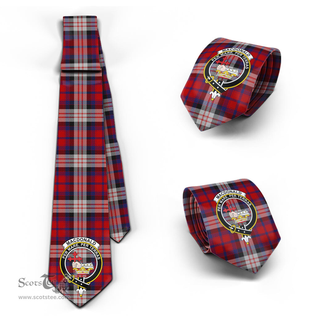 Scottish MacDonald Dress Irish Tartan Tie with Family Crest Tartan Plaid NeckTie Scottish Plaid Tartan Plaid - ScotsTee - scotstee.com