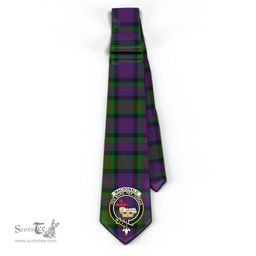 Scottish MacDonald Tartan Tie with Family Crest Tartan Plaid NeckTie Scottish Plaid Tartan Plaid - ScotsTee - scotstee.com