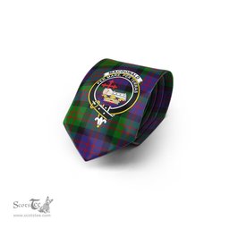 Scottish MacDonald Tartan Tie with Family Crest Tartan Plaid NeckTie Scottish Plaid Tartan Plaid - ScotsTee - scotstee.com