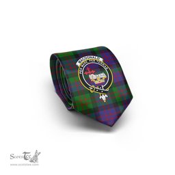 Scottish MacDonald Tartan Tie with Family Crest Tartan Plaid NeckTie Scottish Plaid Tartan Plaid - ScotsTee - scotstee.com
