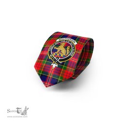 Scottish MacPherson Modern Tartan Tie with Family Crest Tartan Plaid NeckTie Scottish Plaid Tartan Plaid - ScotsTee - scotstee.com